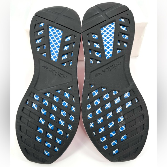 Adidas‎ Deerupt Runner Running Sneaker Shoe, Solar Red Bluebird, Size 10 - Picture 7 of 9